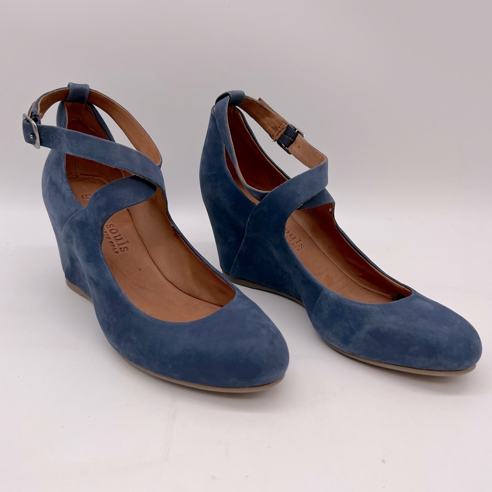 Gentle Souls Womens Funtastic NU Wedge Sapphire Size 7 - Picture 2 of 10